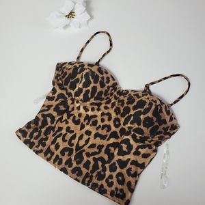 Leopard print crop top